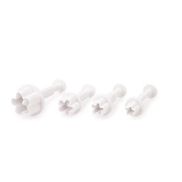 Cortador E Marcador Ejetor Plástico Flor De Ameixa Branco