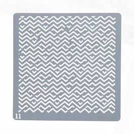 Estêncil Para Bolo E Biscoito Ornamental-St15-11 Branco
