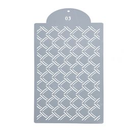 Estêncil Para Bolo Geometrico-St35-03 Branco