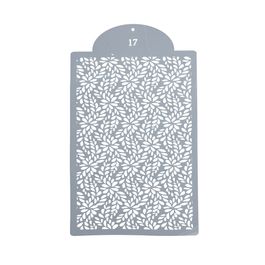 Estêncil Para Bolo Floral-St35-17 Branco