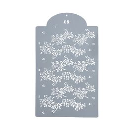 Estêncil Para Bolo Floral-St35-08 Branco