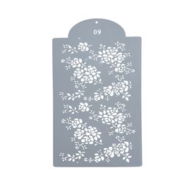 Estêncil Para Bolo Floral-St35-09 Branco