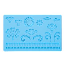 Molde Para Pasta Americana Damasco Azul