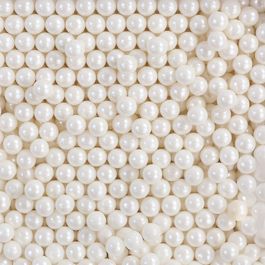 Confeito Sugar Beads Perolizados Branco