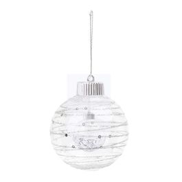 Enfeite Bola Com Glitter Incolor