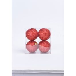 Enfeite Bola Com Paete Vermelho