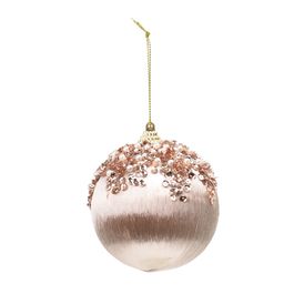 Enfeite Bola Com Paete Champagne
