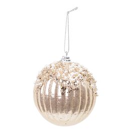 Enfeite Bola Com Paete Champagne