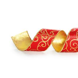 Fita Aramada Vermelho / Ouro