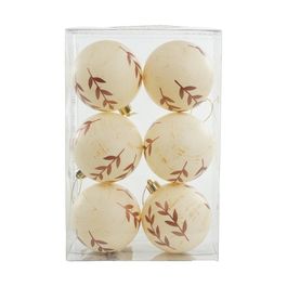 Enfeite Bola Com Detalhe Creme