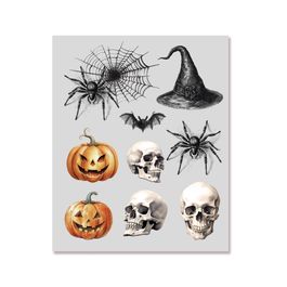 Cartela Tatoo Para Pele Welcome Halloween