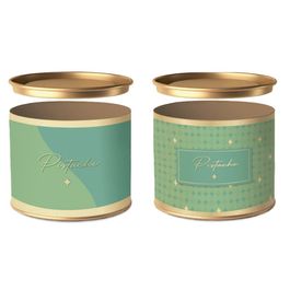 Lata Para Doces Rígida Com Hotstamping Pistache