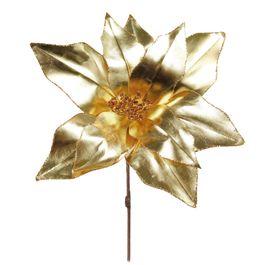 Flor Decorativa Poinsetia Ouro