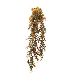 Folhas de Eucalipto Decorativas - Verde / Laranja (Flores e Galhos Permanentes)