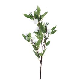HASTE COM MINI FLORES 83 CM - BRANCO