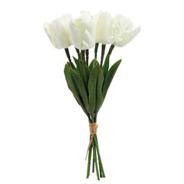 RAMALHETE DE TULIPAS X7 33 CM - BRANCO