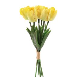 RAMALHETE DE TULIPAS X7 33 CM - AMARELO