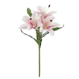HASTE DE LÍRIO X3 45 CM - BRANCO E ROSA