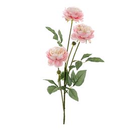 HASTE COM PEÔNIAS X3 70 CM - ROSA