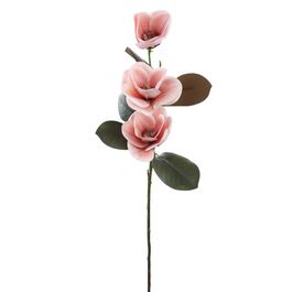 HASTE COM MAGNÓLIAS X3 75 CM - CORAL