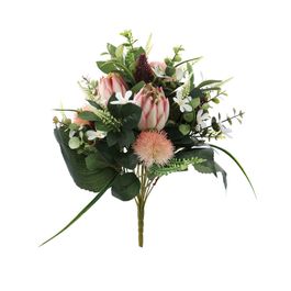 BUQUÊ DE PROTEAS E DENTE-DE-LEÃO X14 46 CM - SALMÃO