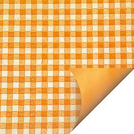 Papel Kraft Xadrez Laranja