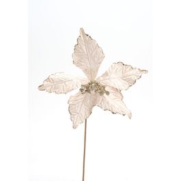 Flor Decorativa Poinsetia Champagne