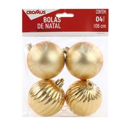 Enfeite Bola Brilhante Matte Ouro