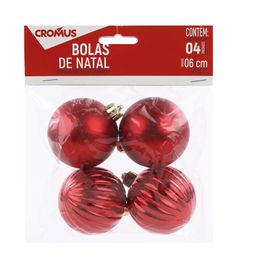 Enfeite Bola Brilhante Matte Vermelho