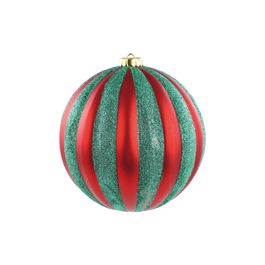 Enfeite Bola Com Glitter Vermelho