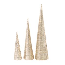 Cone Decorativo Vazado Ouro