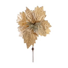 Flor Decorativa Poinsetia Champagne