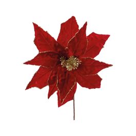 Flor Decorativa Poinsetia Vermelho