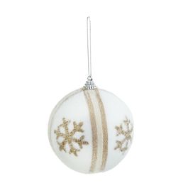 Enfeite Bola Com Detalhe Branco