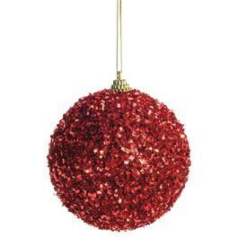 Bola Com Glitter Vermelho