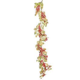 Galho Longo Folhas,Frutas Verde Vermelho