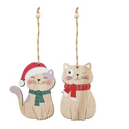 Enfeite Para Pendurar Gatos Com Cachecol Sortido Colorido