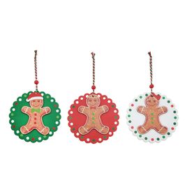 Enfeite Para Pendurar Gingerbread Vermelho Marrom