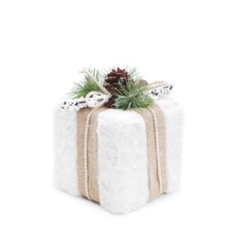 Cx Presente Pelucia C/Arranj Mrr/Vrd 22Cm