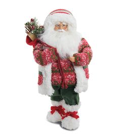 Papai Noel Decorativo Com Galhos Vermelho/Branco