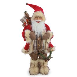 Papai Noel Com Saco  Presente Vermelho/Marrom
