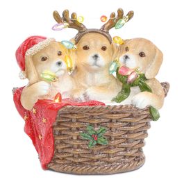 Cachorro Decorativo Com Piscas E Led Clr 3Aaa