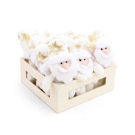 Enfeite Para Pendurar Papai Noel Branco Ouro