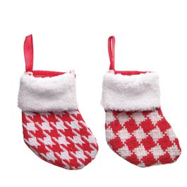 Enfeite Para Pendurar Meias Sortido  Vermelho Branco