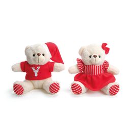 Urso Com Roupa Sort Vermelho Branco