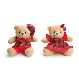 Urso Com Roupa Sortido Vermelho Branco