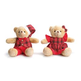 Urso Com Roupa Sortido Vermelho Branco
