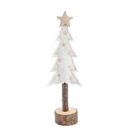 Arv Decor C/Estrela Madeira Bco/Our 21Cm