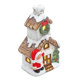 Casa Natalina Com Noel E Led Colorido