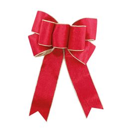 Laço Decorativo Liso Vermelho Ouro